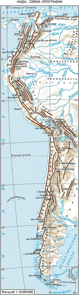 Карта кордильеров. Северо западные Анды на карте Южной Америки. Хребет Анды на карте. Анды и Кордильеры на карте Северной и Южной Америки. Карибские Анды на карте Южной Америки.