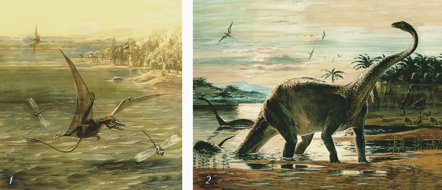 Юра период мезозойской. Сордес Птерозавр. Зденек Буриан Ихтиозавр. Птерозавры Триасового периода. Динозавры ихтиозавры и птерозавры.