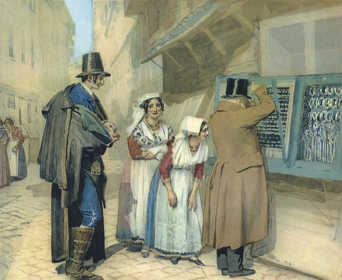«Жених, выбирающий серьги для невесты», 1838 Иванов