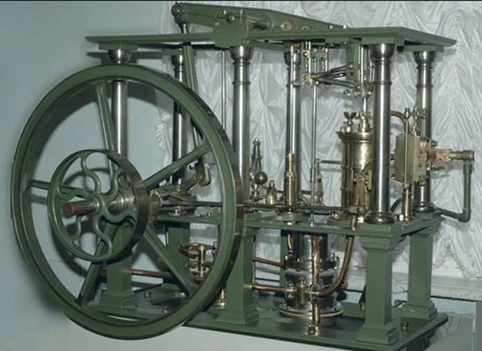 Первый в мире паровой двигатель. Паровая машина Уатта. Паровая машина Джеймса Уатта. Паровая машина Джона Уатта. Паровой двигатель Джеймса Уатта.