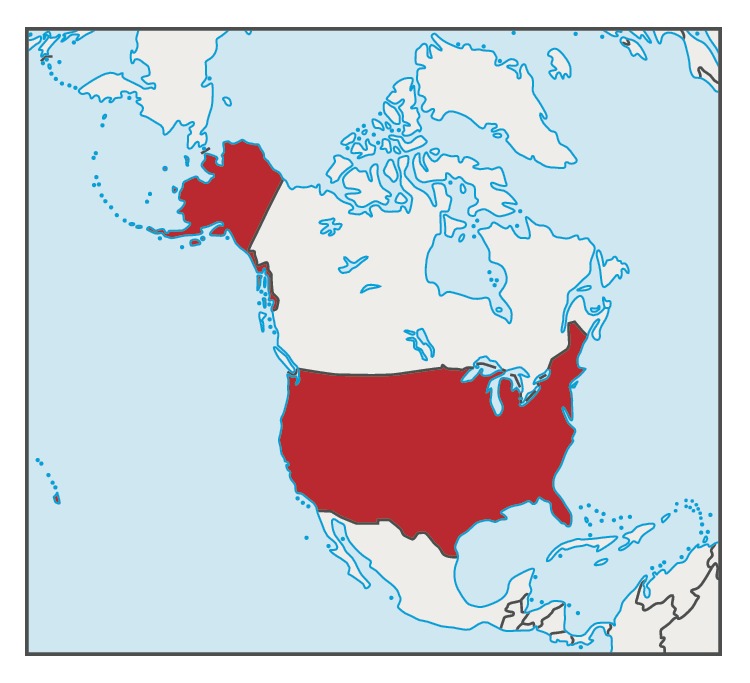 Древняя североамериканская платформа. Территория США состоит из 3 частей. Территории США В тихом океане. «Большая Америка» (1997). Северо американская платформа на карте Северной Америки.