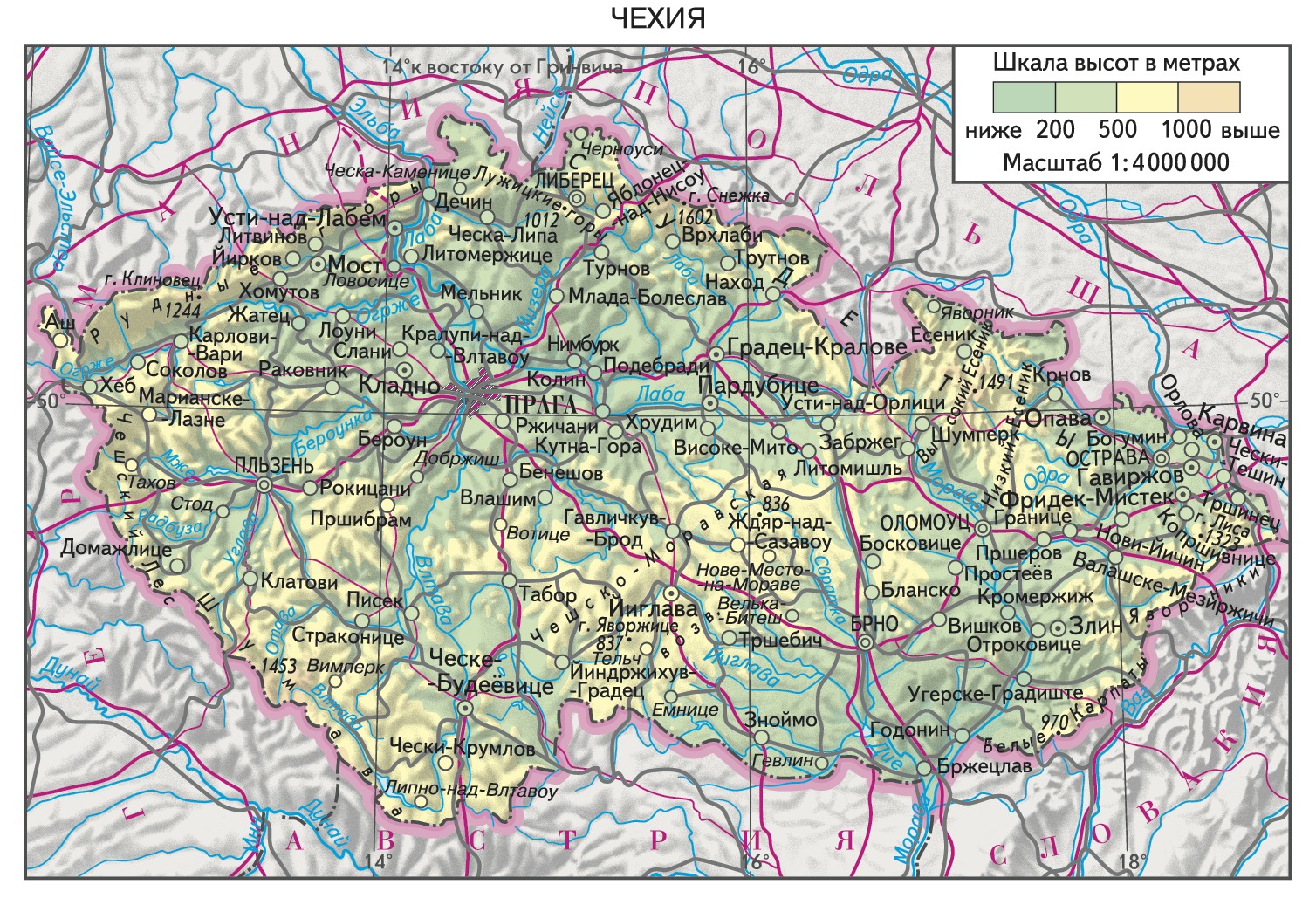 география чехии